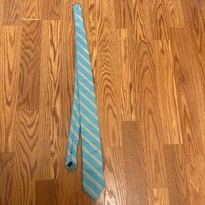 John W. Nordstrom Teal and Gold Striped Tie